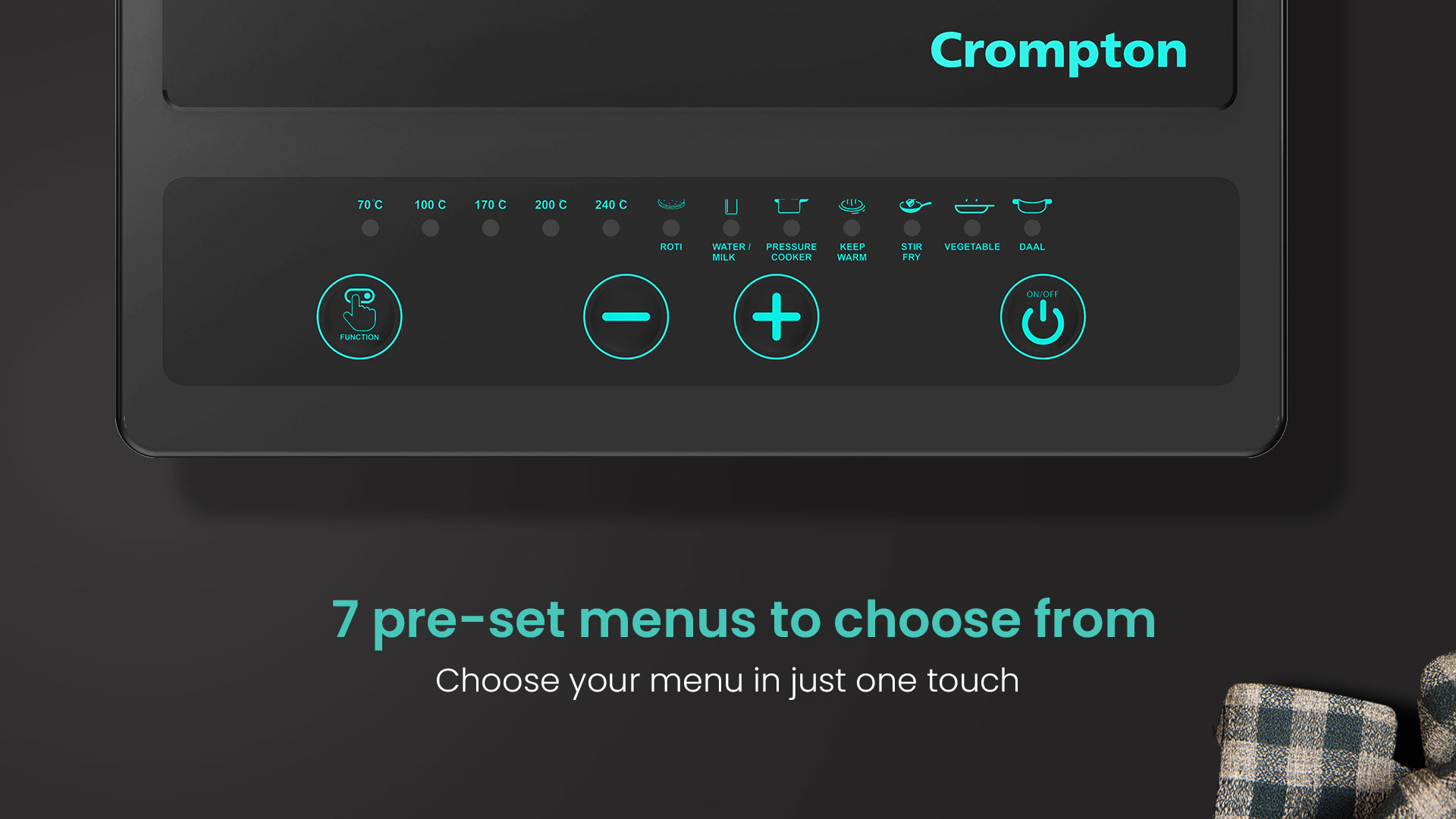 7 Pre-set Menus to Choose From