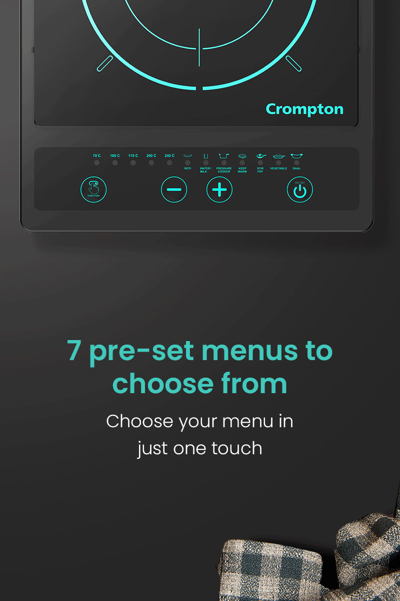 7 Pre-set Menus to Choose From