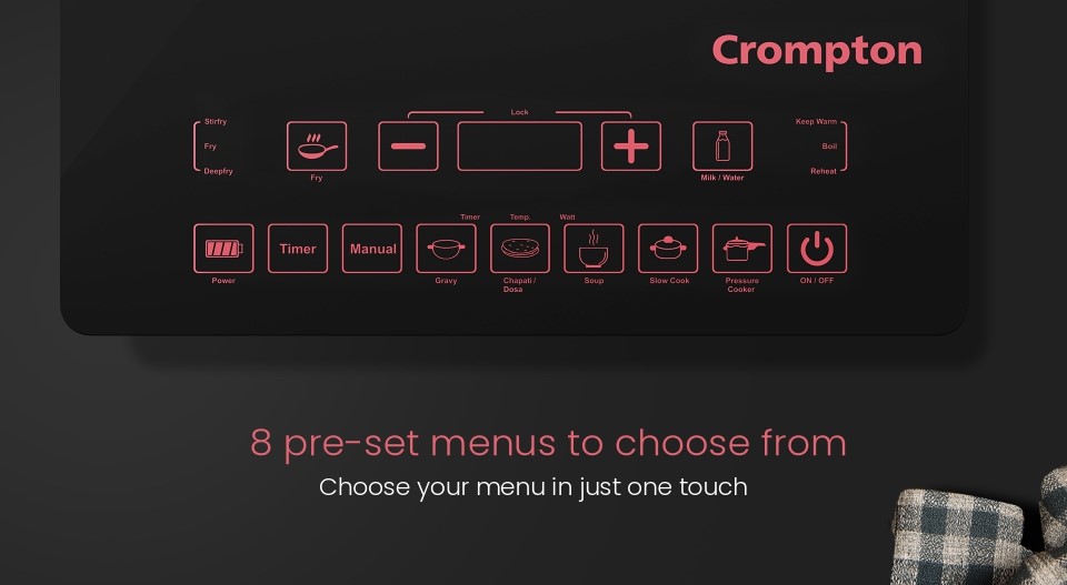 8 Pre-set Menus to Choose From