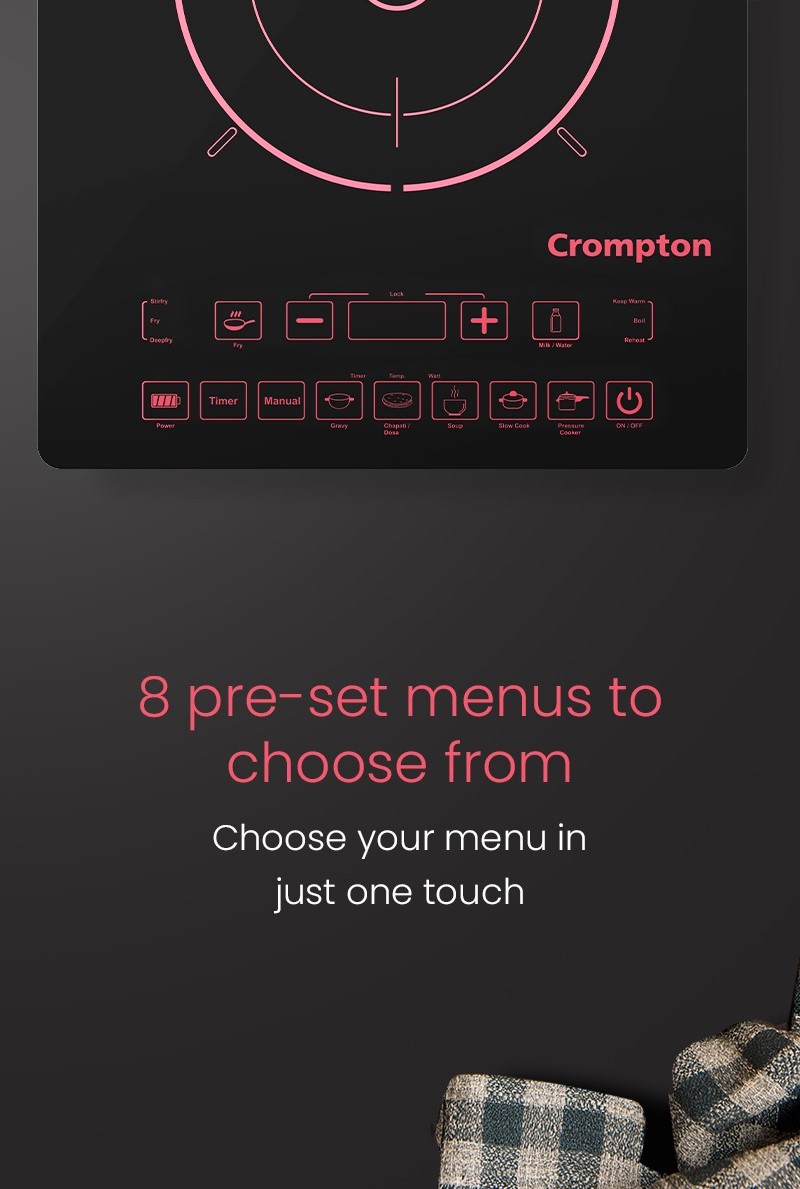 8 Pre-set Menus to Choose From