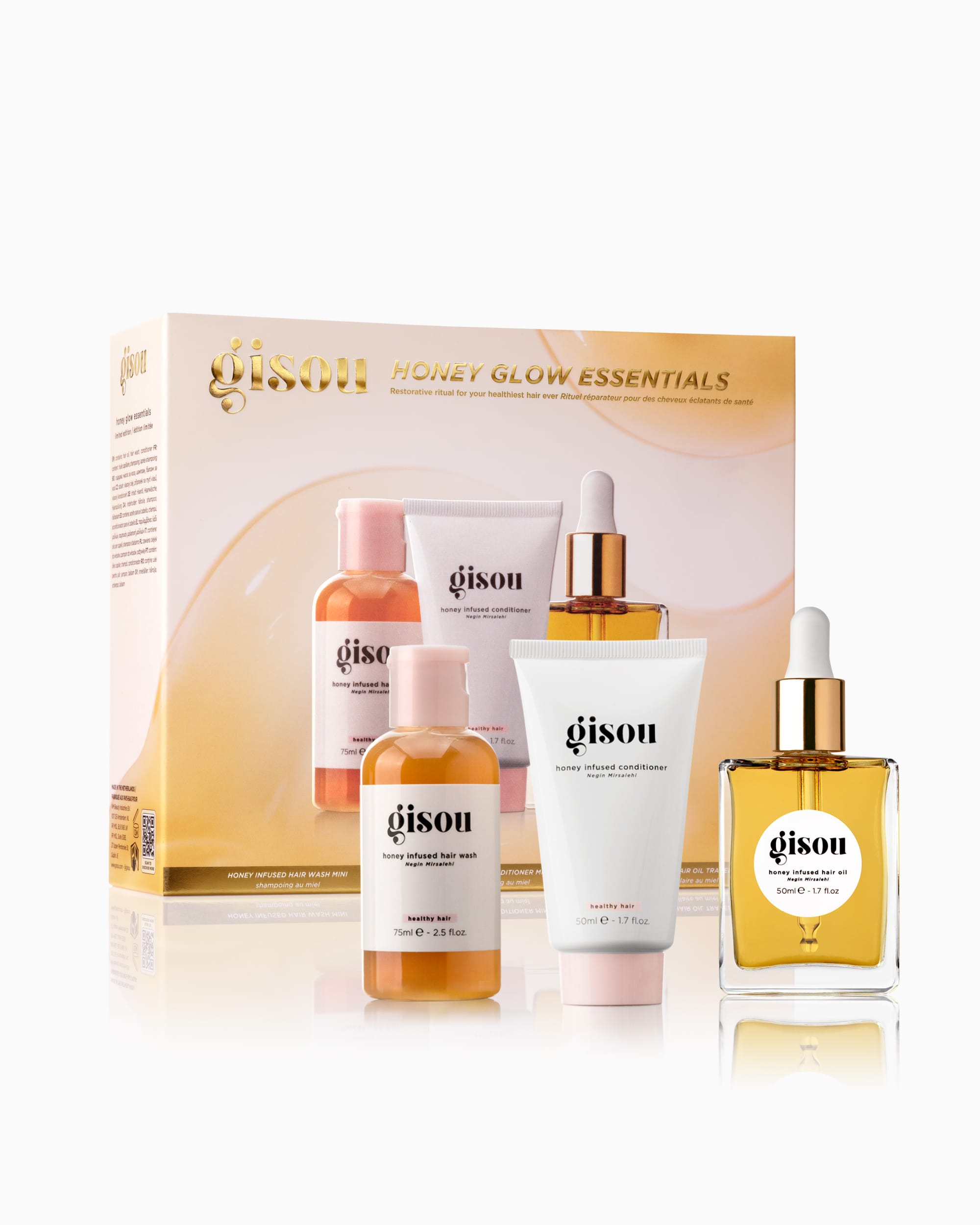 Nourishing Honey Glow Essentials Set with carton packaging 