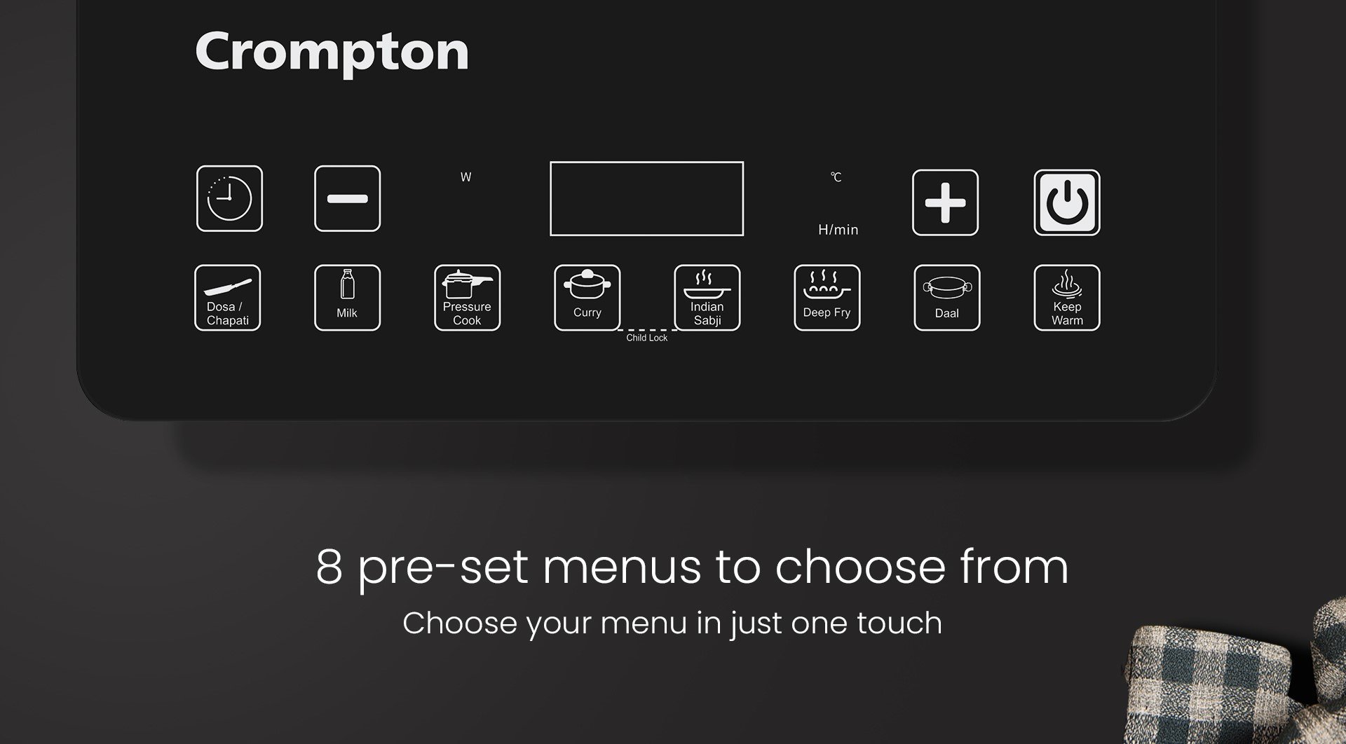 8 Pre-set Menus to Choose From