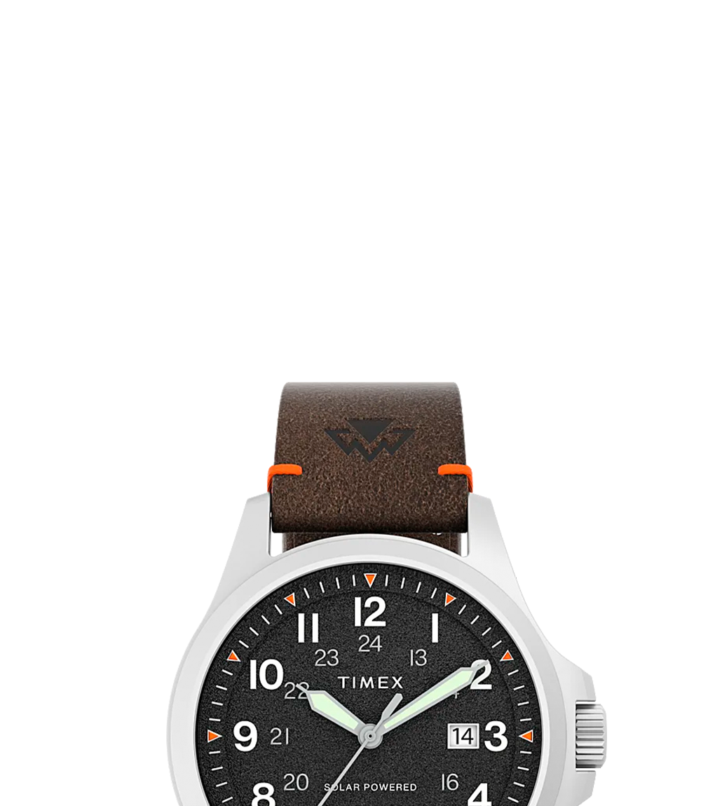 Allied lt 40mm leather strap watch hotsell