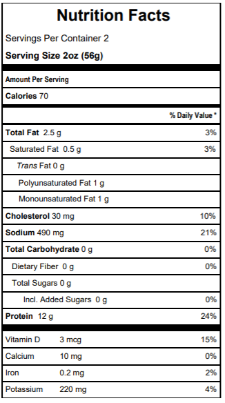 how big is 4oz of salmon