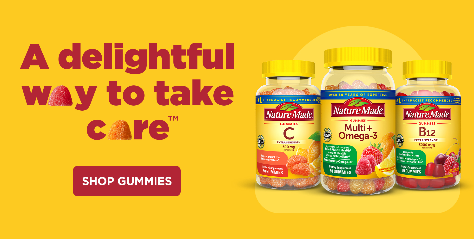 Marketing card for Adult Gummies