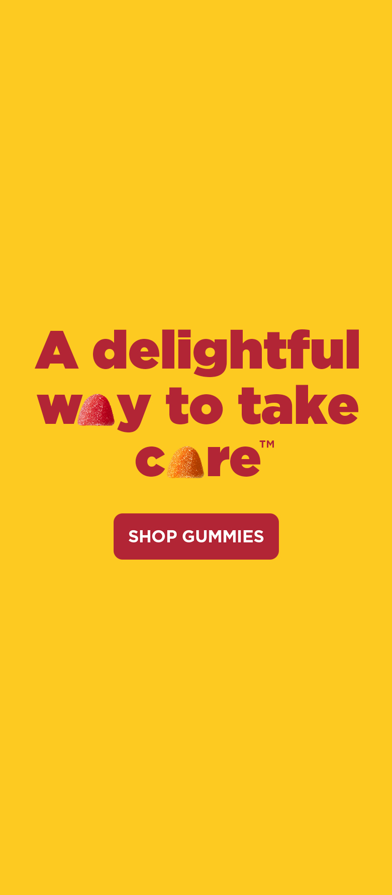 Marketing card for Gummies