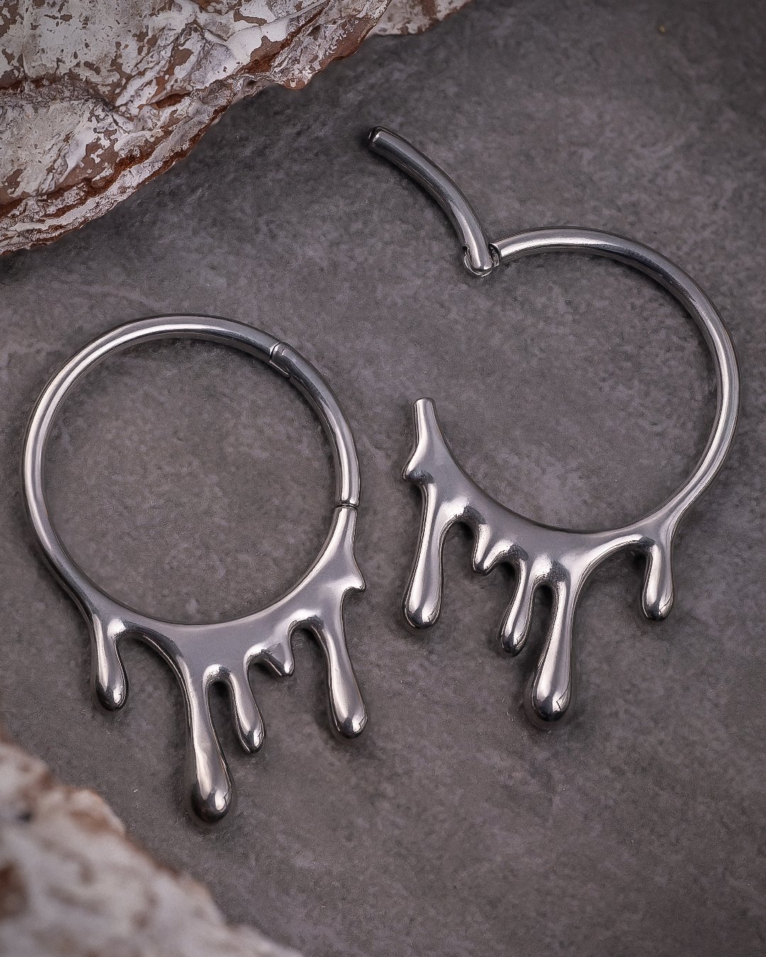 Spooky Silver Drippy Earring Hangers (Pair)