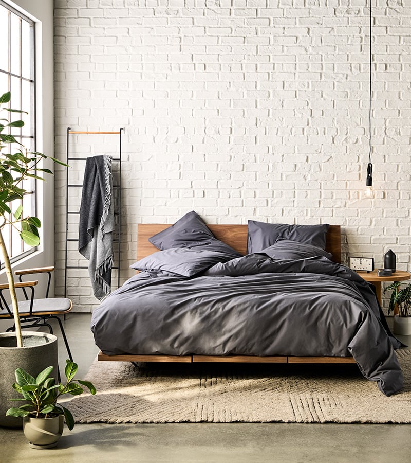 Relaxed Industrial Bedroom from Spaces by Brooklinen