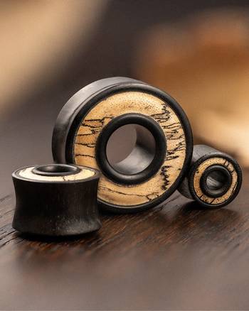 Organic wood plugs for stretched ears