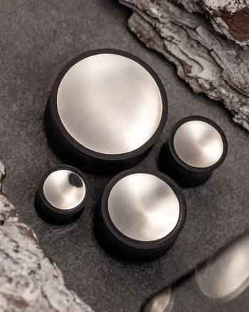 Eco friendly organic  Sono And White Brass Inlay Wood Ear Plug / Gauge