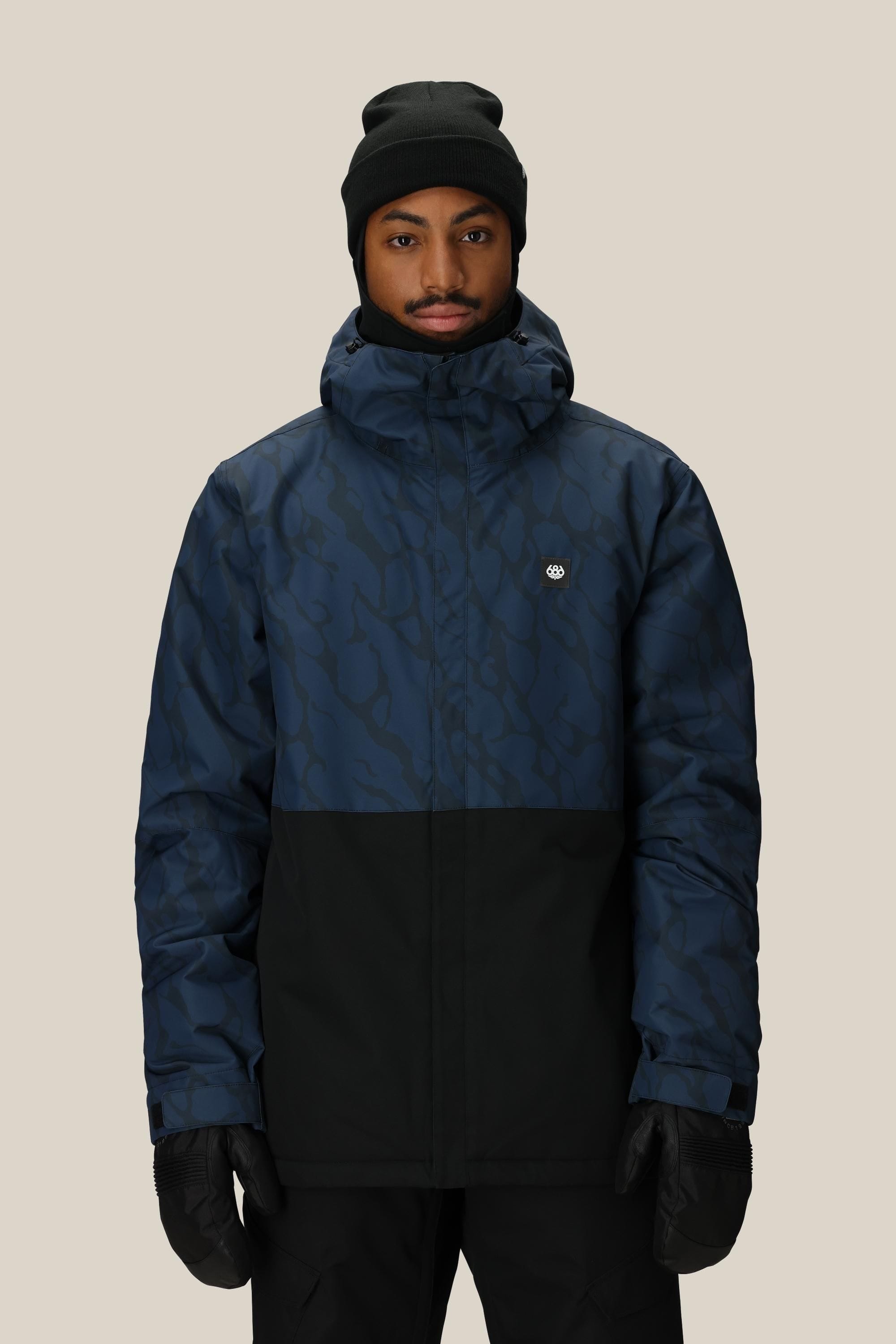 NAVY FRACTURED COLORBLOCK
