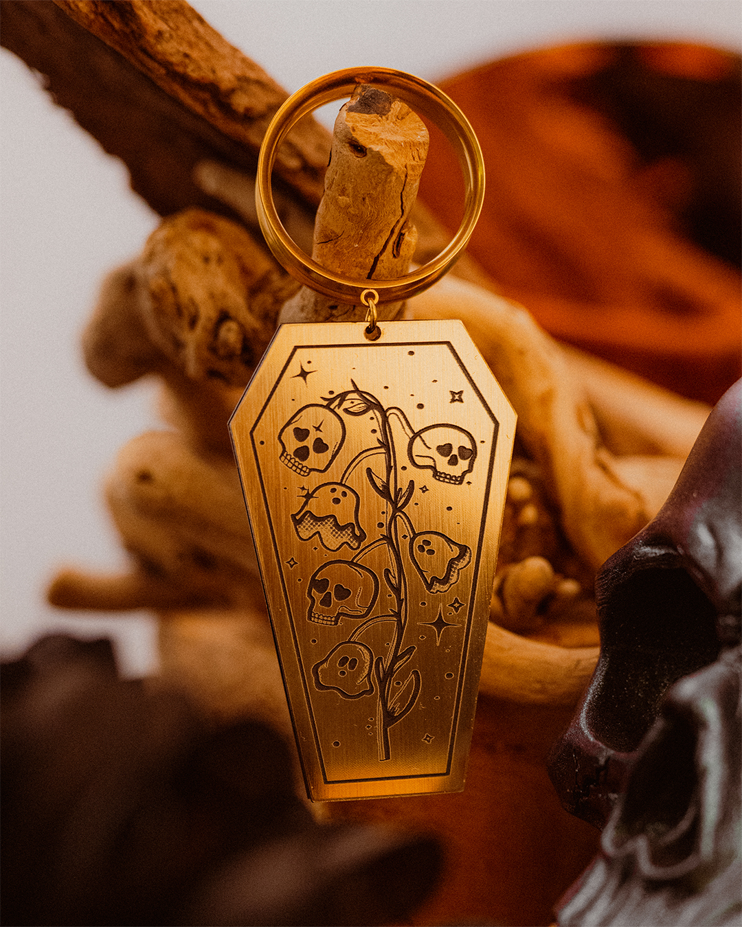 Cute gothic earrings gold