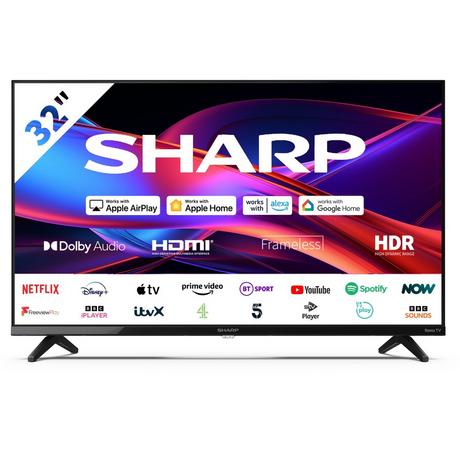 Sharp 1T-C32GD2225K 32 Inch LED HD Ready Frameless Smart Roku TV