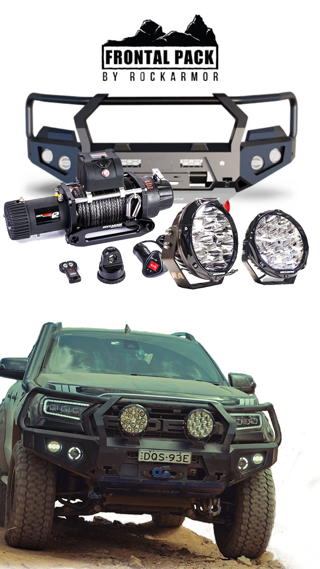 BULL BAR WINCH & LED LIGHTS COMBO