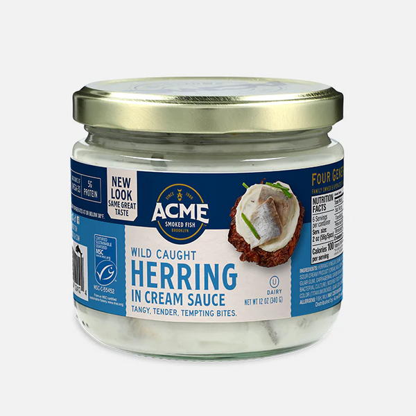 Acme Smoked Fish pickled herring in cream sauce