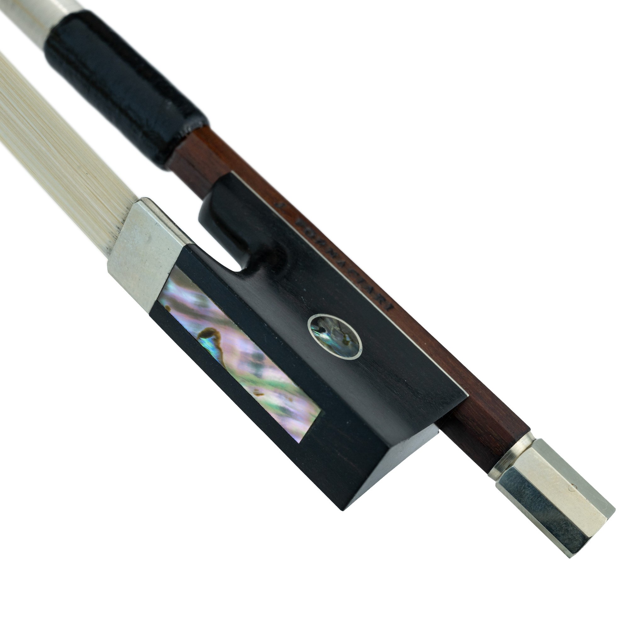 L'archet Brasil Nickel Half-Mount Ipe Violin Bow in action