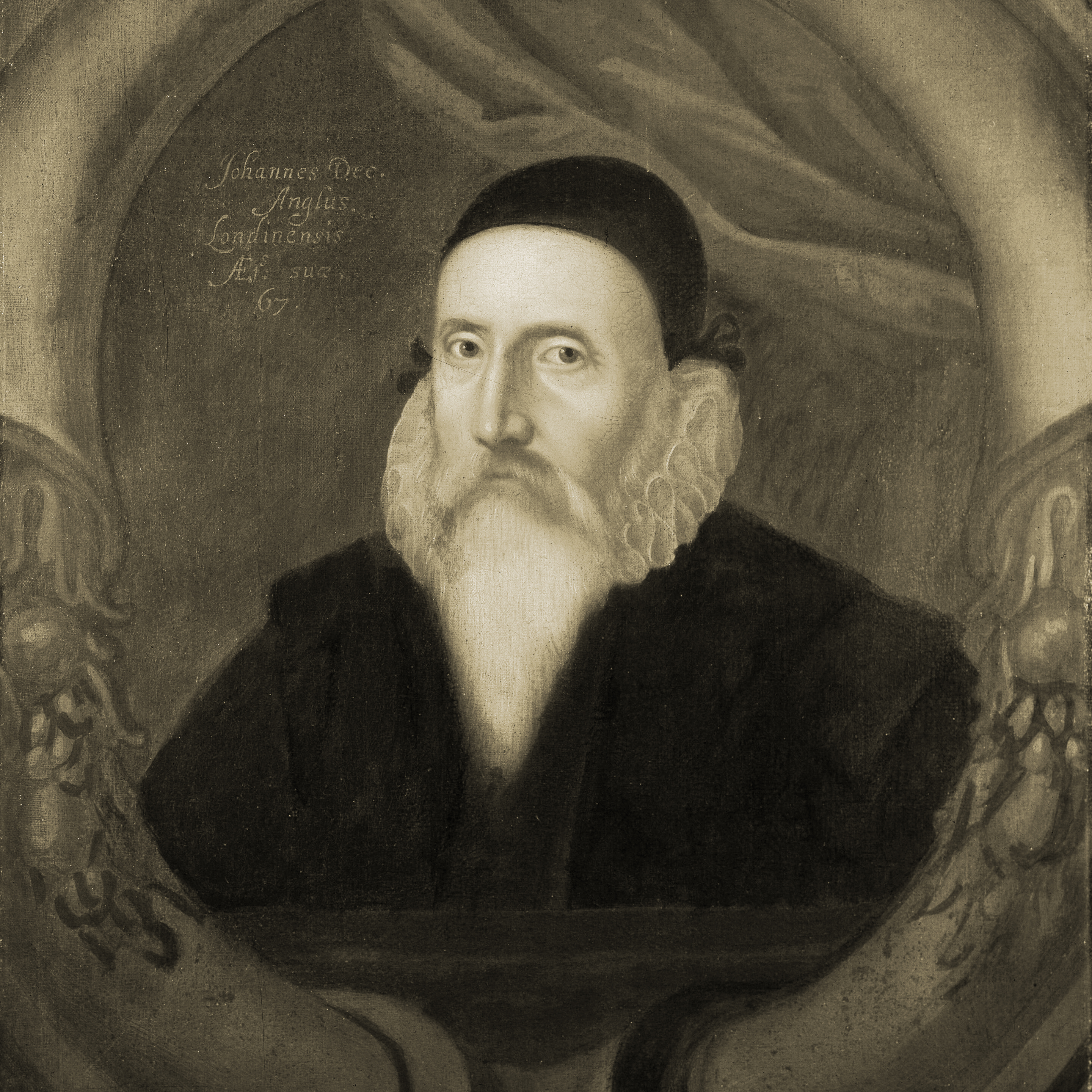 Dr. John Dee, English astronomer, teacher and astrologer. 