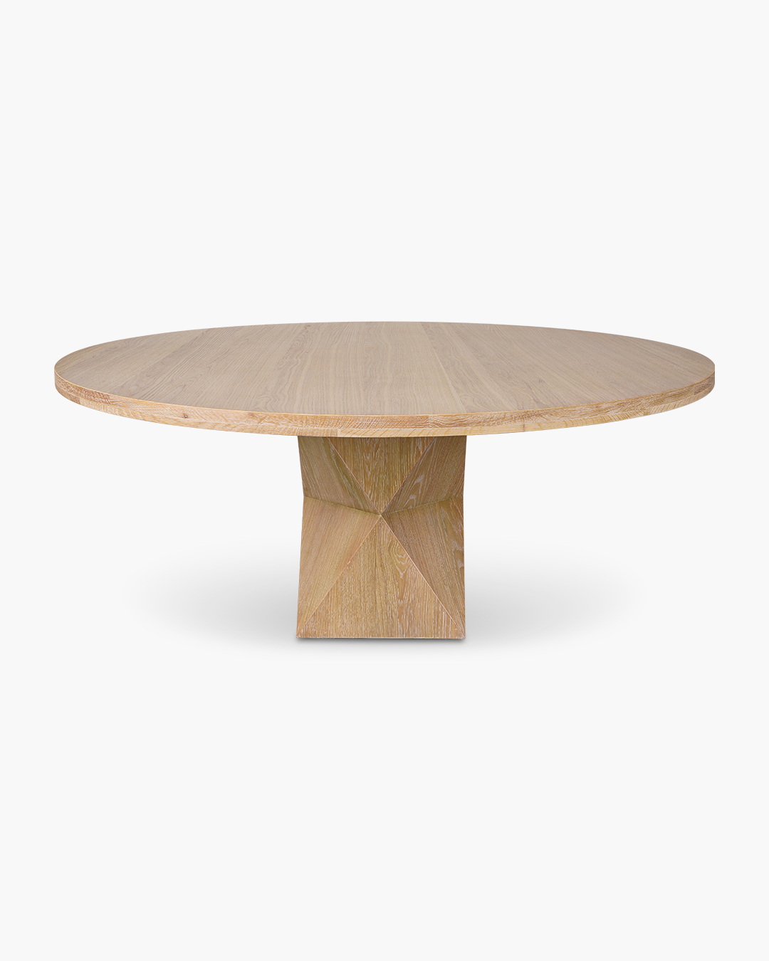 Washed Oak Helix Round Dining Table