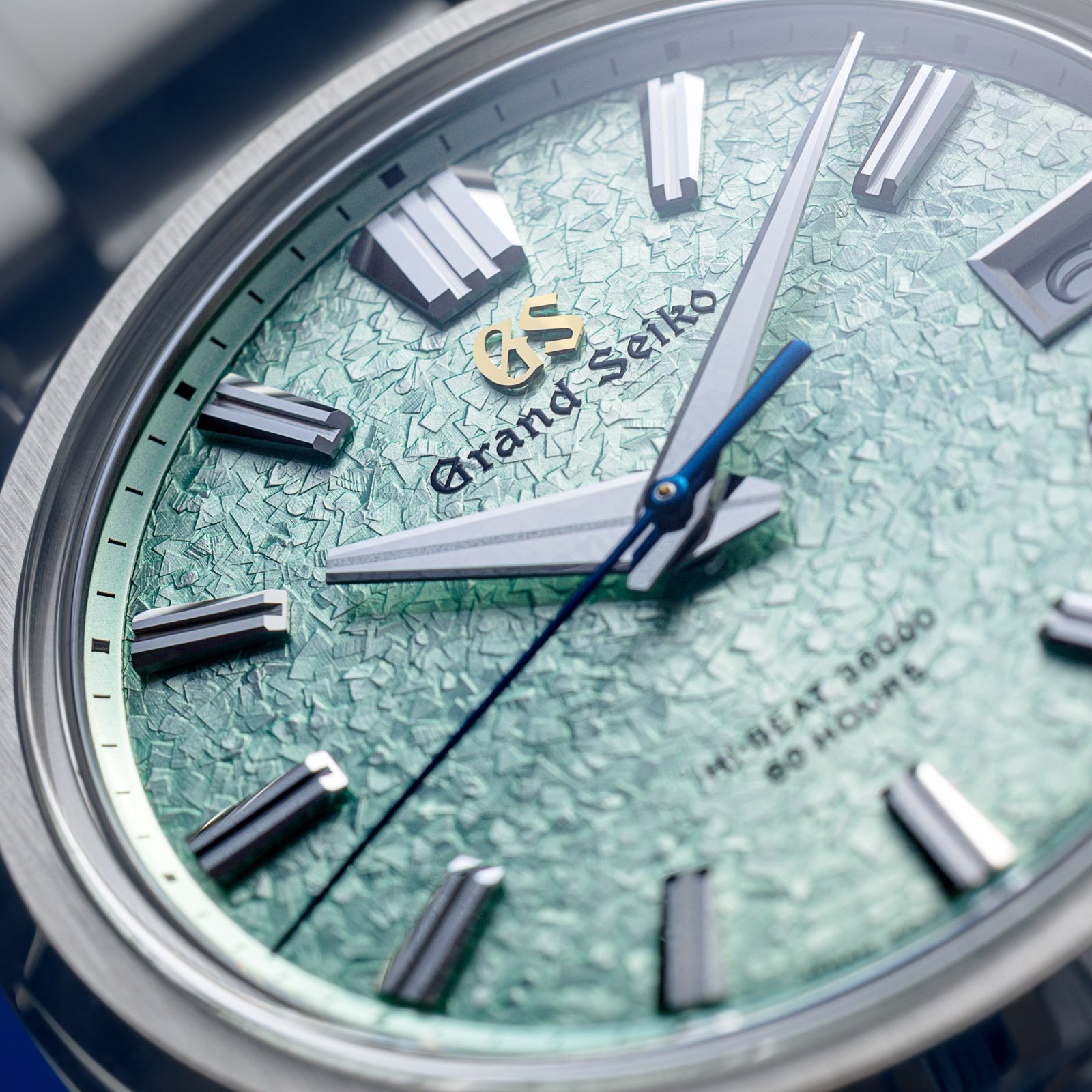 The dial of Grand Seiko Evolution 9 Hi-Beat watch inspired by Genbi Valley.