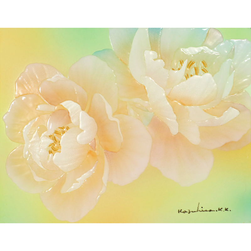 陶彩画_花作品_ミニバラ_全体