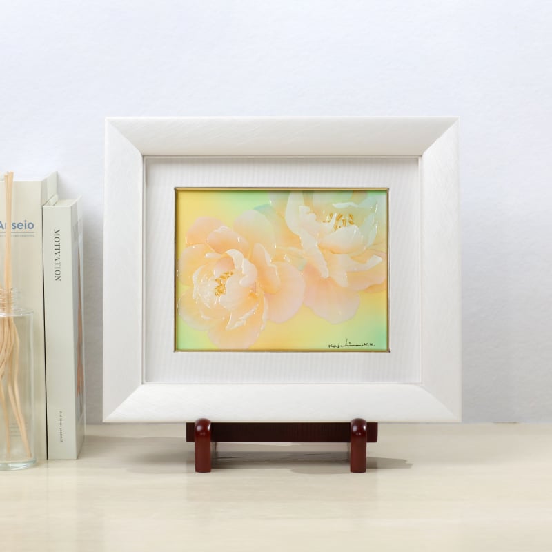 陶彩画_花作品_ミニバラ_展示イメージ
