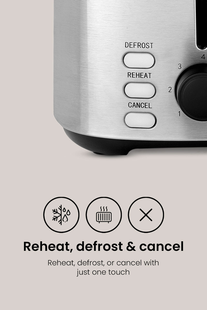 Reheat, Defrost, Cancel
