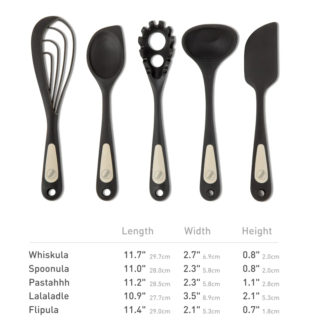 5 Set Kitchen Spoons - M&M Utility Store