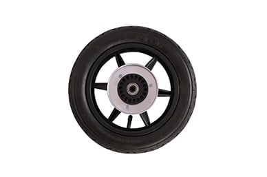 des pneus de 12" remplis d'air pour les roues arrière (inclus) pour une utilisation urbaine