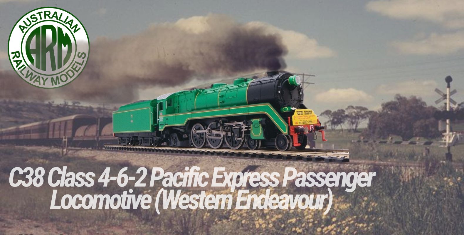 Australian Railway Models 87006 C38 Class 4-6-2 Pacific Express Passenger Locomotive (Western Endeavour)