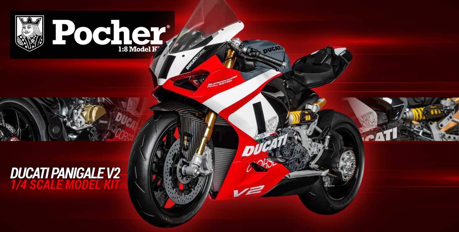 Pocher 1/4 Ducati Panigale V2 Scale Model Kit