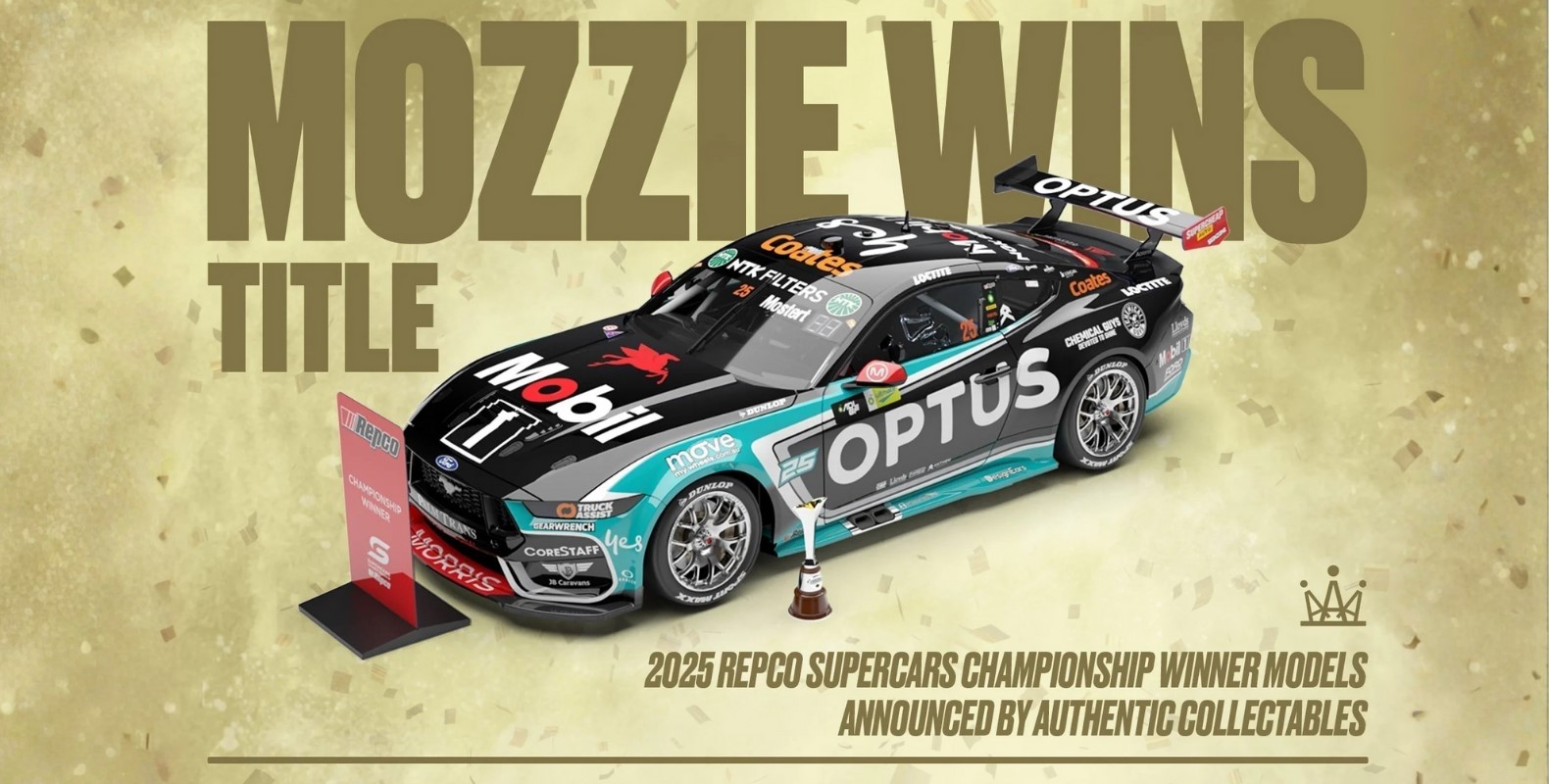 Optus Racing No.25 Ford Mustang GT 2025 Repco Supercars Championship Winner