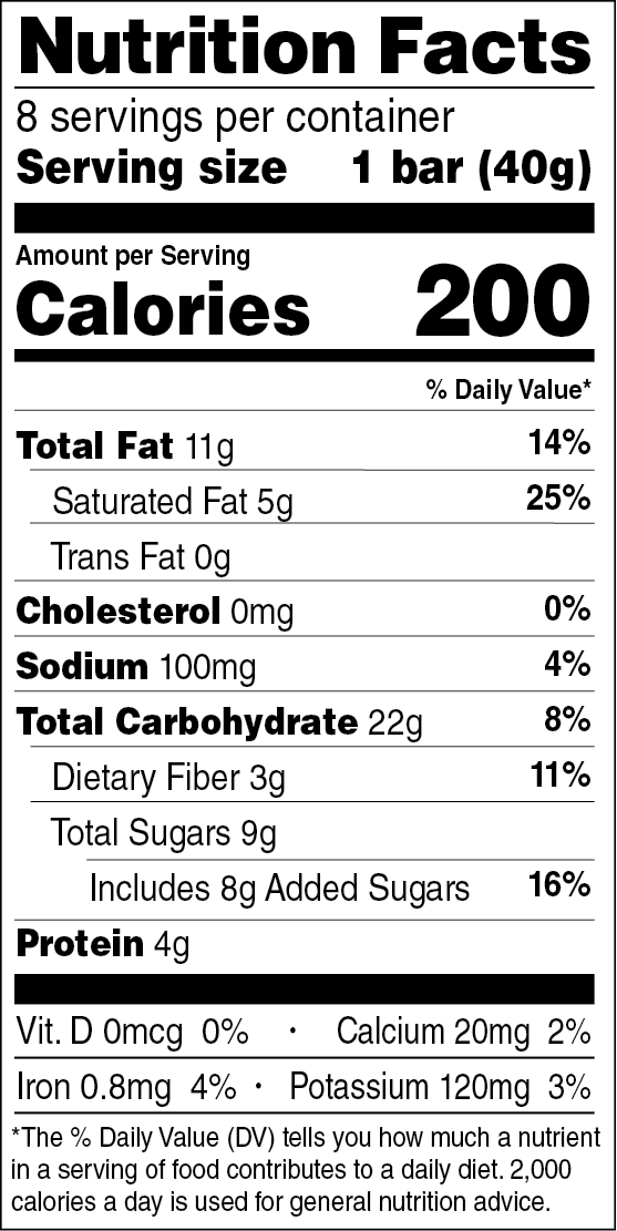 Crunchy Peanut Butter Chocolate - 4-CT Boxingredient label