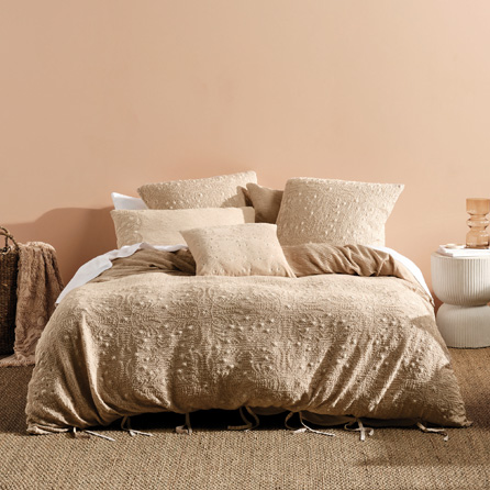 Linen House Lifestyle - Abigail Quilt Cover Set Range Sand