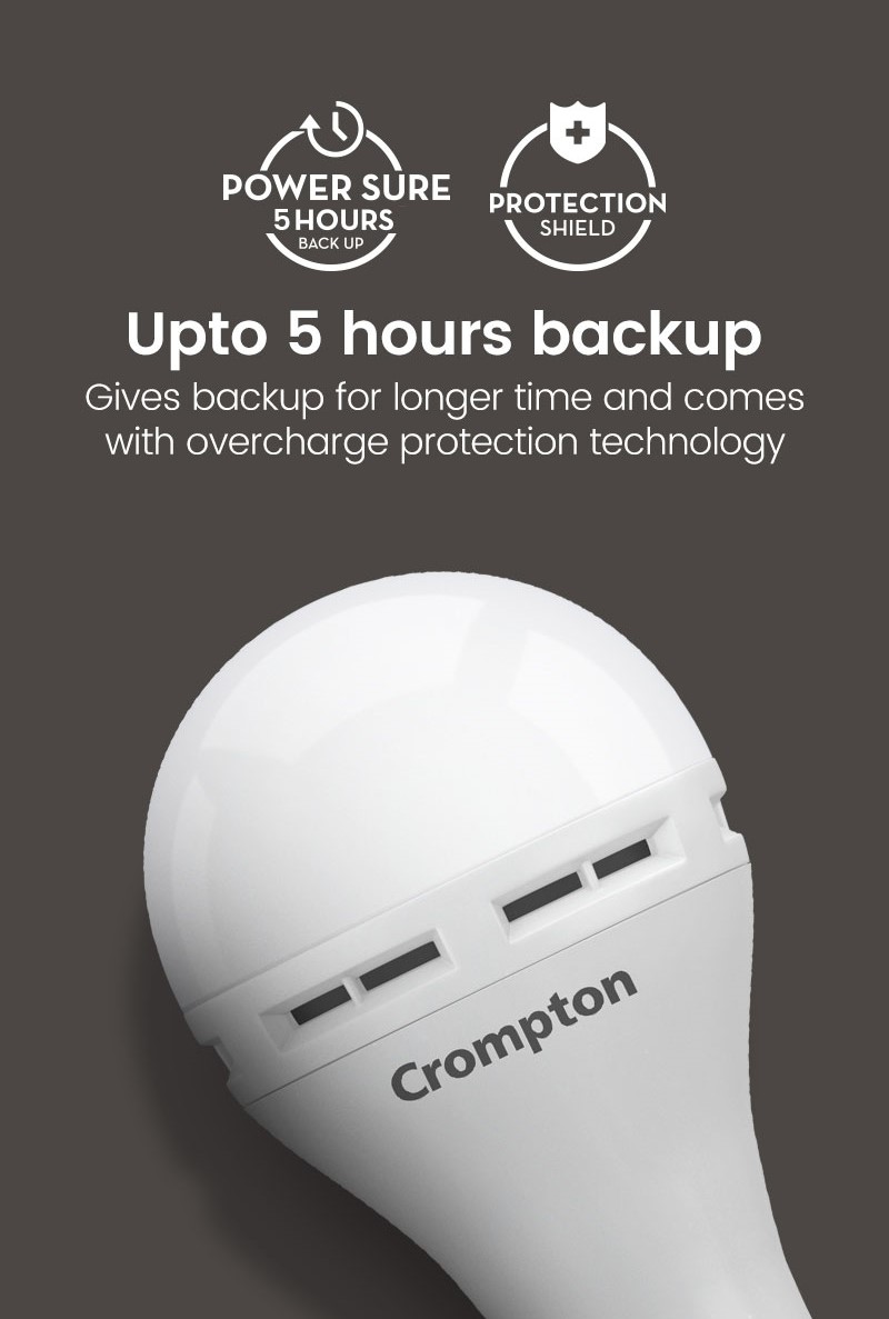Upto 5 Hours Backup