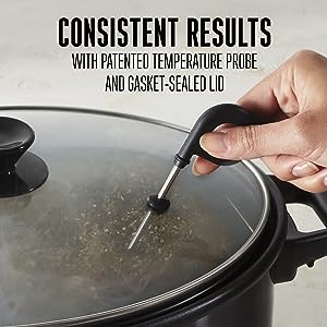 Consistent results: easily monitor internal temperature