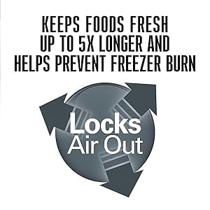 Keeps food fresher longer and helps prevent freezer burn