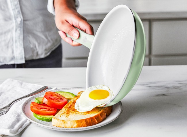 Dover Ceramic Nonstick 8" Frypan with Spatula | Pastel Green info card