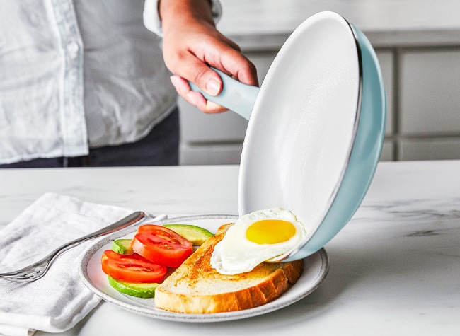 Dover Ceramic Nonstick 8" Frypan with Spatula | Blue Haze info card