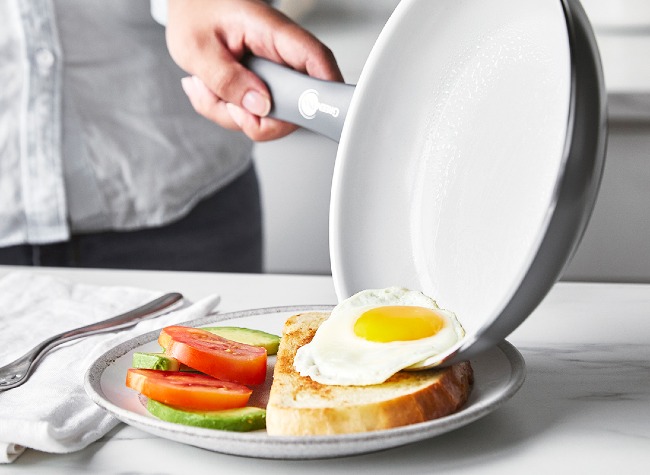 Dover Ceramic Nonstick 8" Frypan with Spatula | Charcoal Gray info card