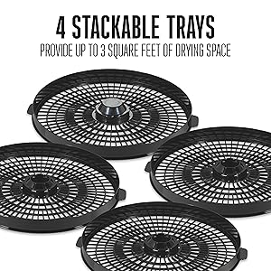 4 stackable trays