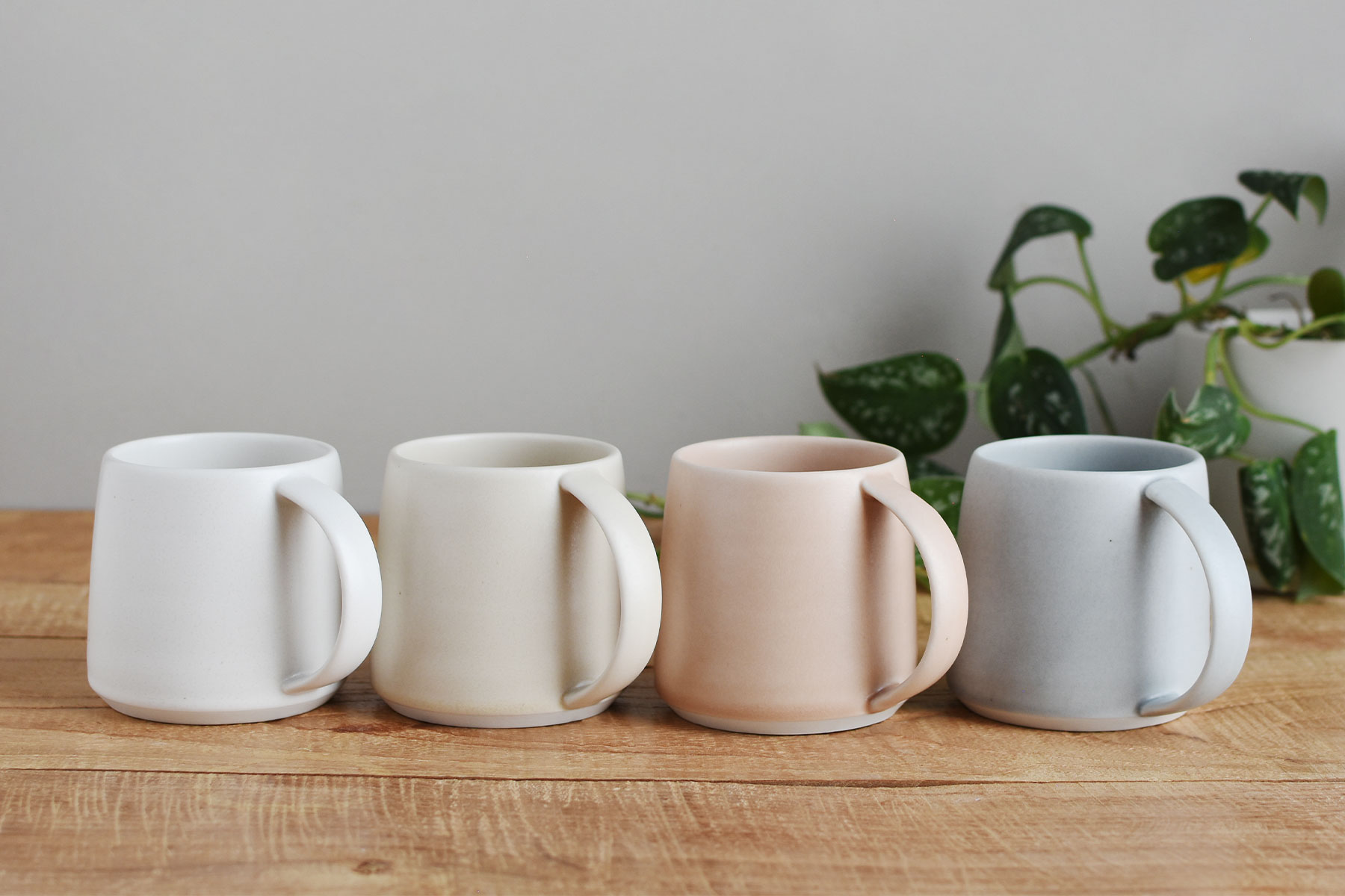  RIPPLE mug collection in beige, pink, gray, white 