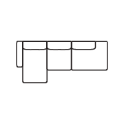 3-Piece L with Left Side Chaise