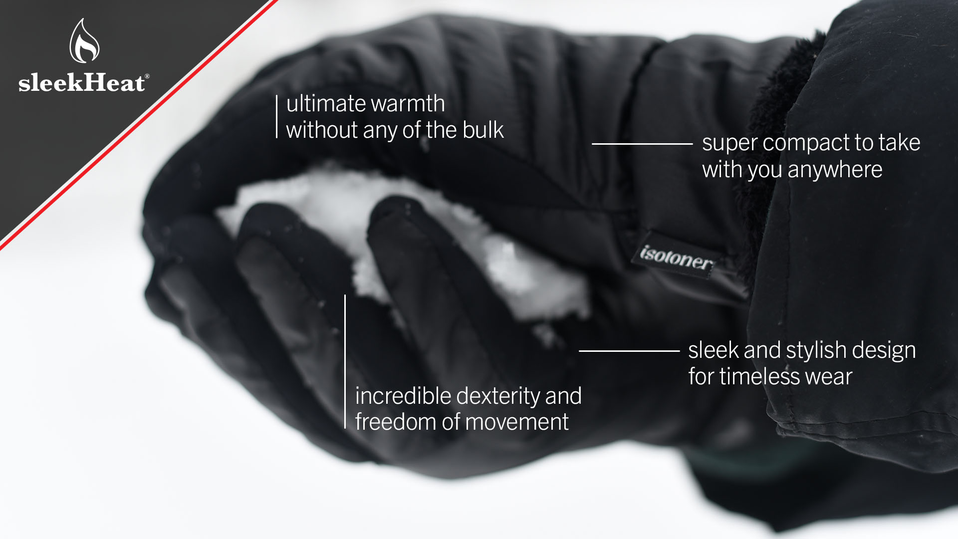 thumbnail image 2 of Isotoner® Men's SmarTouch™ Flannel And Leather Glove With Wrist Strap - Canada 2 of 9