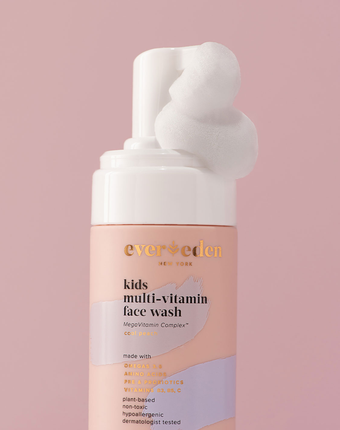 Kids Multi-Vitamin Face Wash Melon spread to highlight its texture