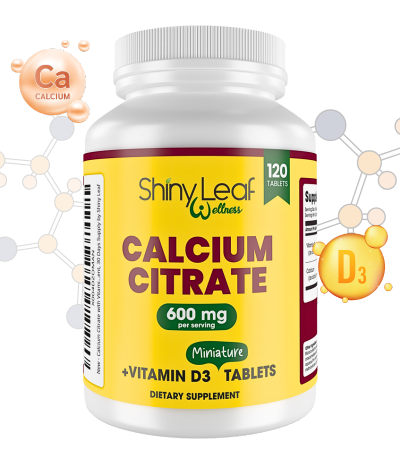 Bariatric Calcium Citrate Minis 600mg Tablets with 500IU Vitamin D3 – 120 Tablets, 30-Day Supply What's Inside