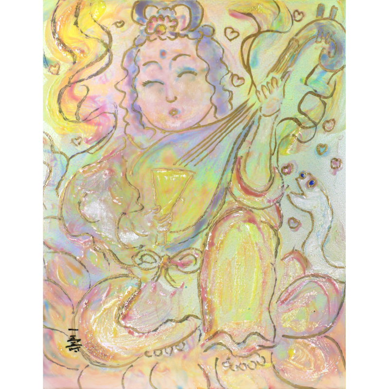 陶彩画_自在作品_弁財天~愛のうた~_全体
