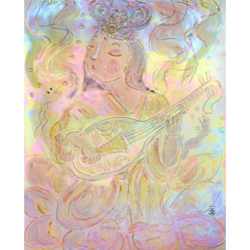 陶彩画_自在作品_弁財天~愛のうた~_全体