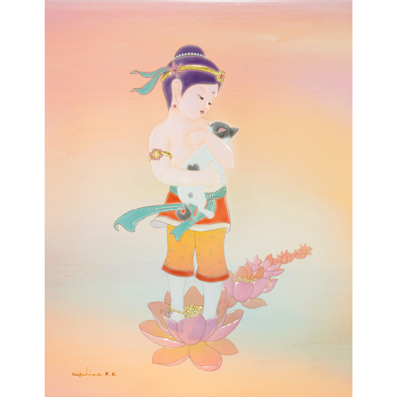 陶彩画_花音作品_かぎねこ_全体