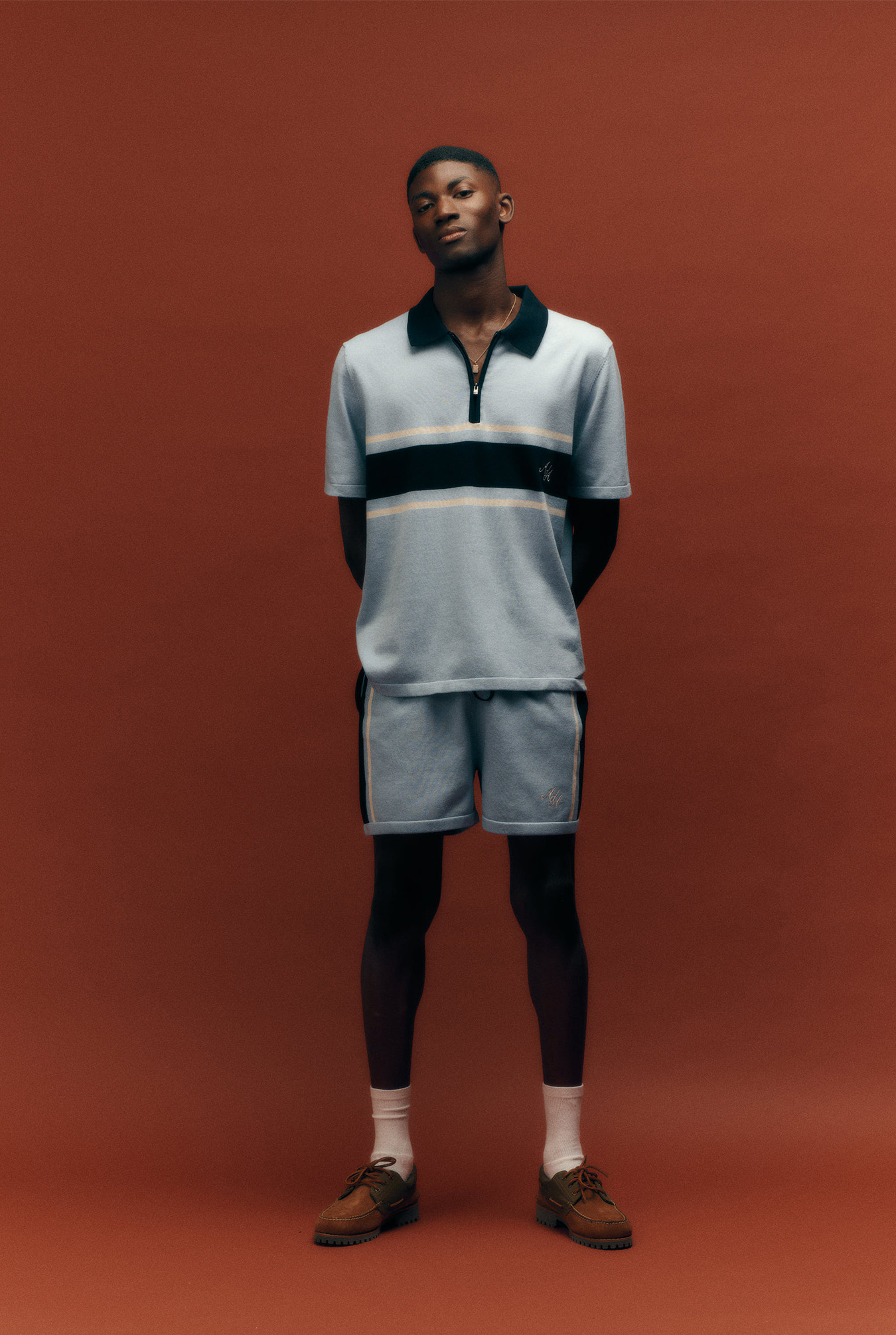 Notu Knitted Polo | Blue