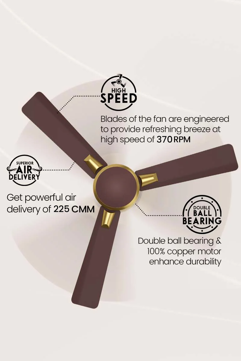 High Speed, Superior Air Delivery, Double Ball Bearing